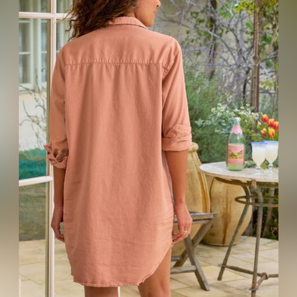 Frank & Eileen Mary Famous Denim Shirt Dress in Desert - Picture 2 of 4